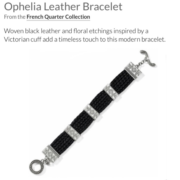 BRIGHTON French Quarter Ophelia Leather Toggle Bracelet • J30590 • Etched Silver - Picture 10 of 13